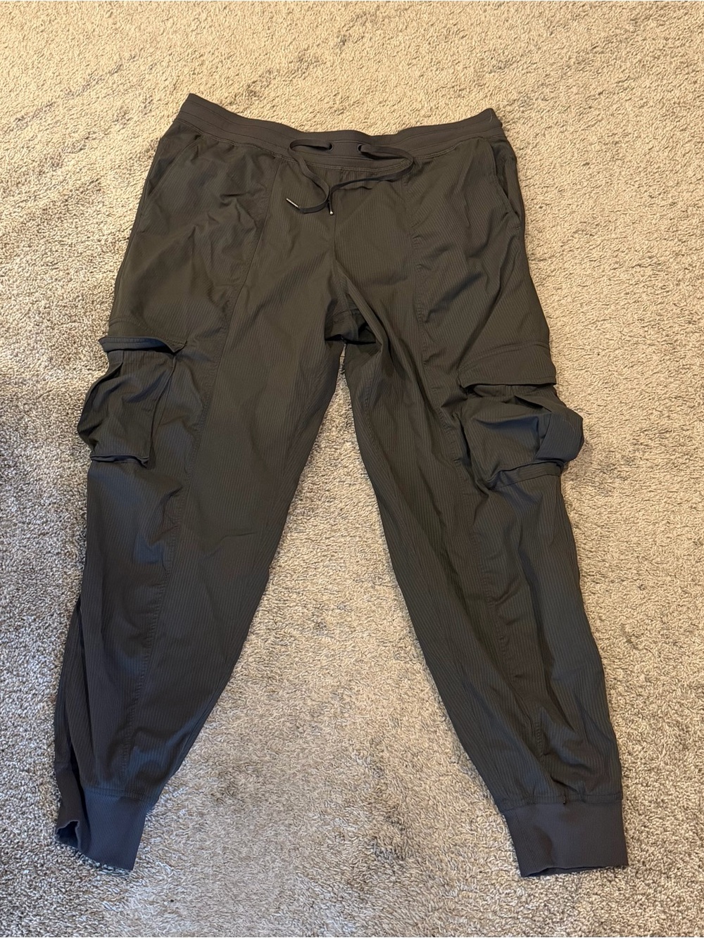 Lululemon Women’s Grey Cargo Jogger Pants - Casual Utility Style